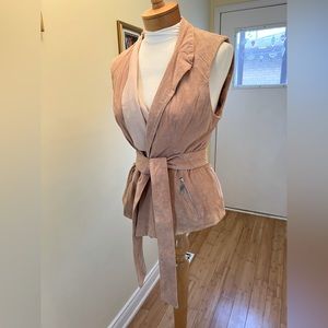 Bebe Dusty Pink Suede Vest